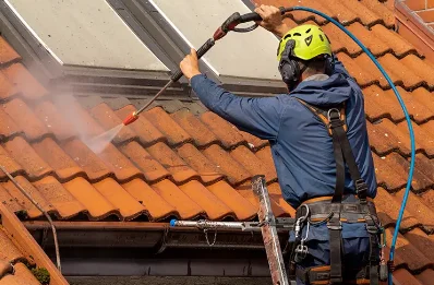 Démoussage et hydrofuge de toiture à Mortrée